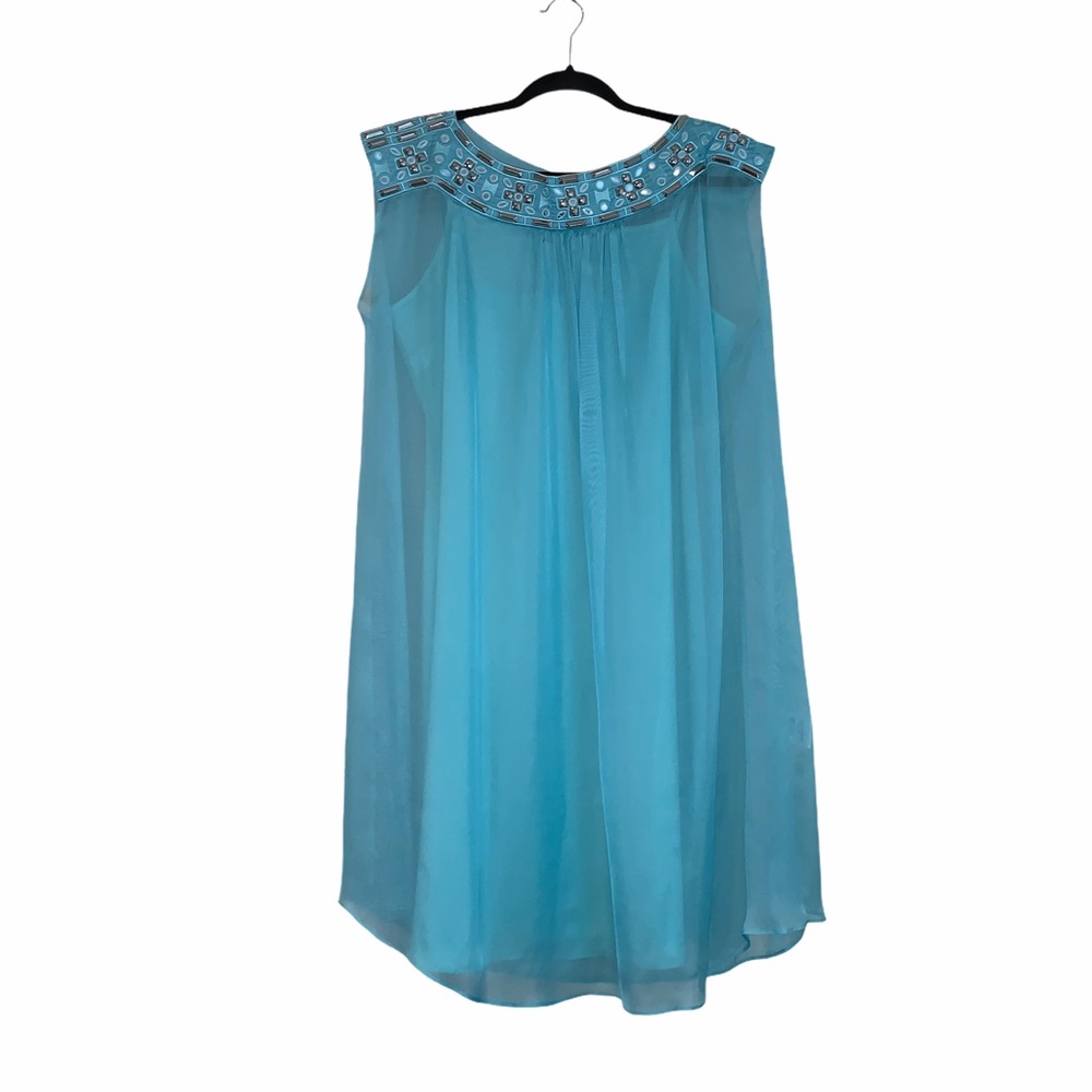 Alice by Temperly turquoise 100% silk dress sz 12
